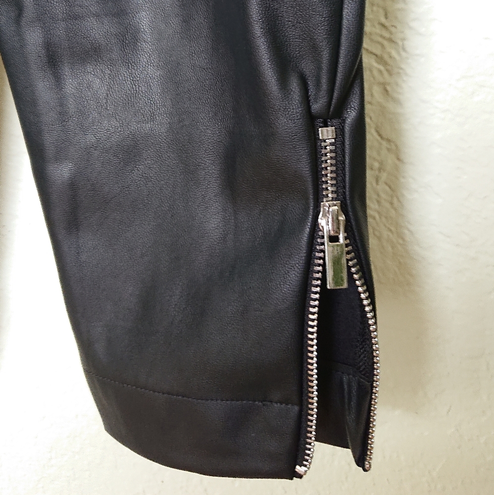 WeWoreWhat Moto Vegan Leather Overalls XS - Picture 13 of 16